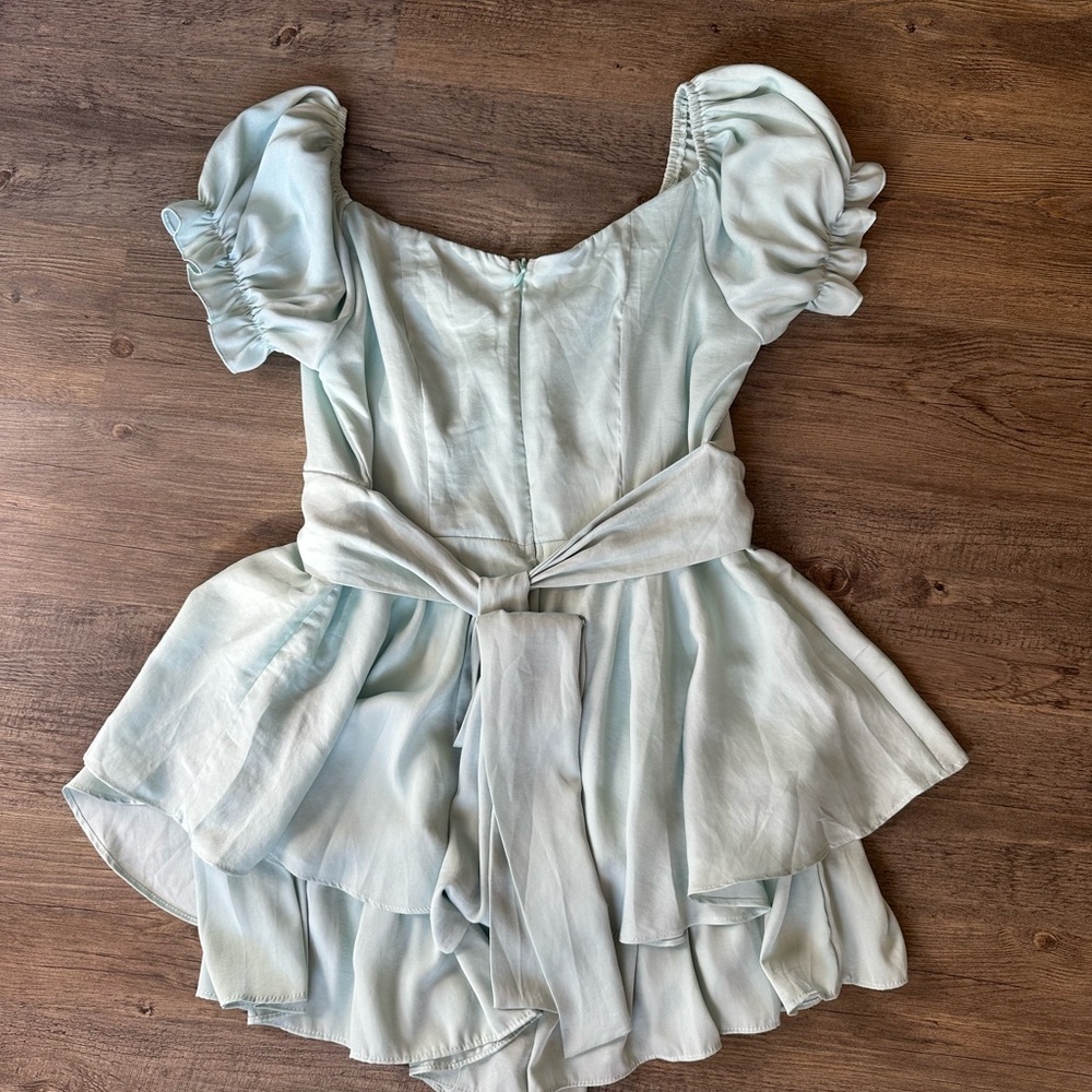 Balance Collection Light Green Ruffle Romper - Picture 4 of 14